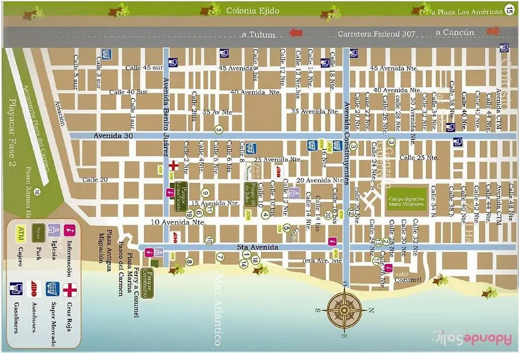 Playa Centro Ξενοδοχείο Πλάγια Ντελ Κάρμεν Πανσιόν